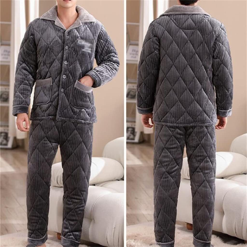 Suit Pajamas Men's Winter Thickening And Velvet Coral And Size Home Clothing