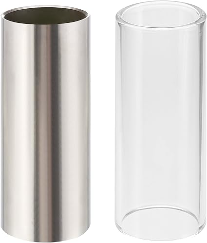 2 Pieces Glass Slide and Stainless Steel Slide in Box for Guitar, Bass,  Medium (6 cm) : Amazon.co.uk: Musical Instruments \u0026 DJ