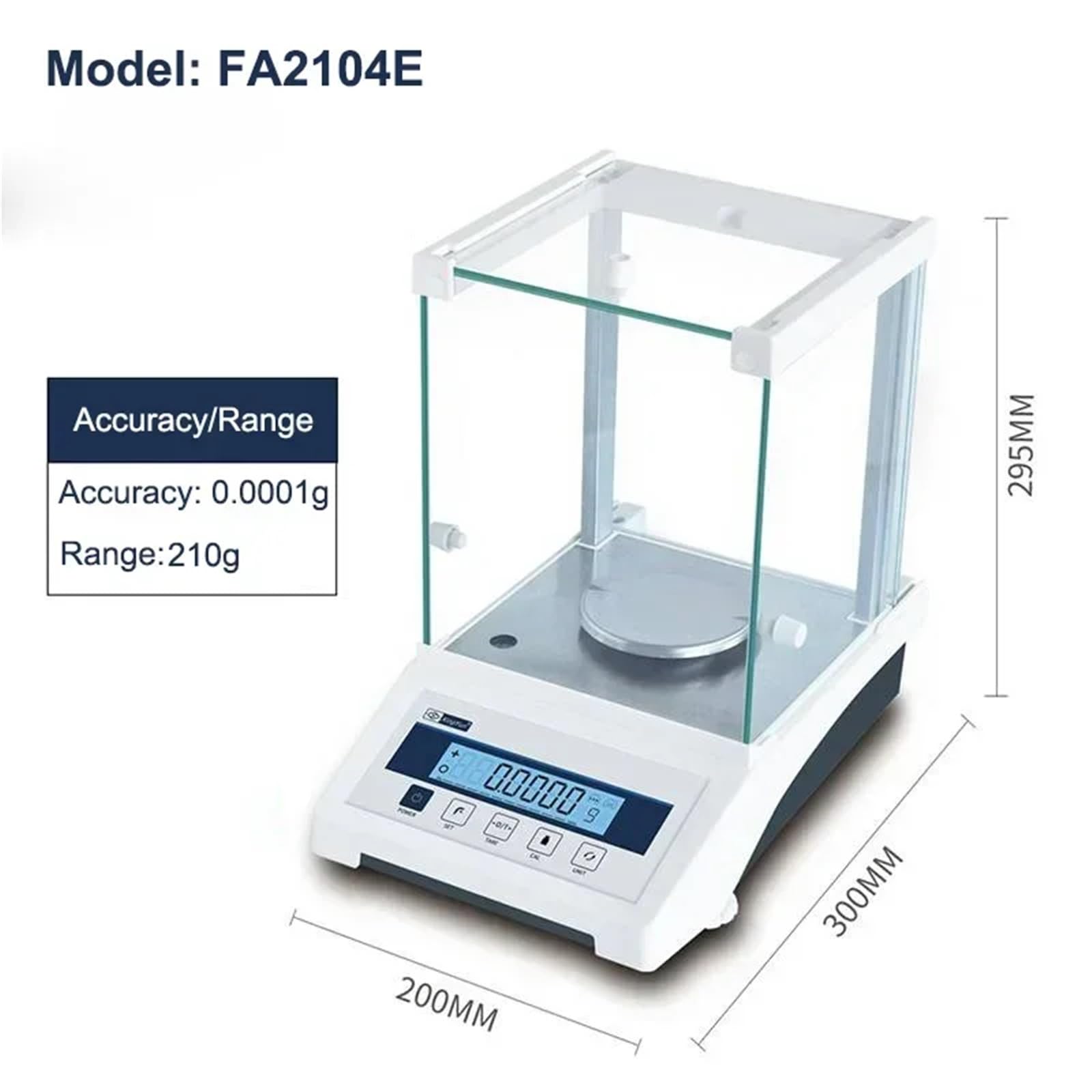 Balanza analítica de 0,1, electrónica precisión con pantalla LCD, balanza digital,0001 g Grado comercial