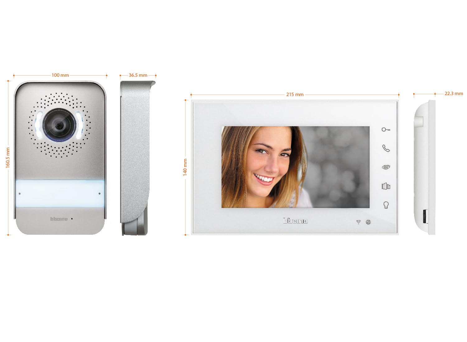 Bticino 310913 EASYKIT WIFI VIDEOCITOFONO MONOFAMILIARE Plug-In 2 Fili con 1 Pulsantiera & 335253 VIDEOCITOFONO WIFI MONITOR INTERNO AGGIUNTIVO 2 Fili, Display 7 pollici