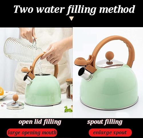 Miniatura 6 de Stove Top Kettle Tea Kettle Stovetop 2.5L Stovetop Whistling Kettle Stainless Steel Tea Kettle Hot Water Boiler Whistling Teapot Whistling Tea Kettle