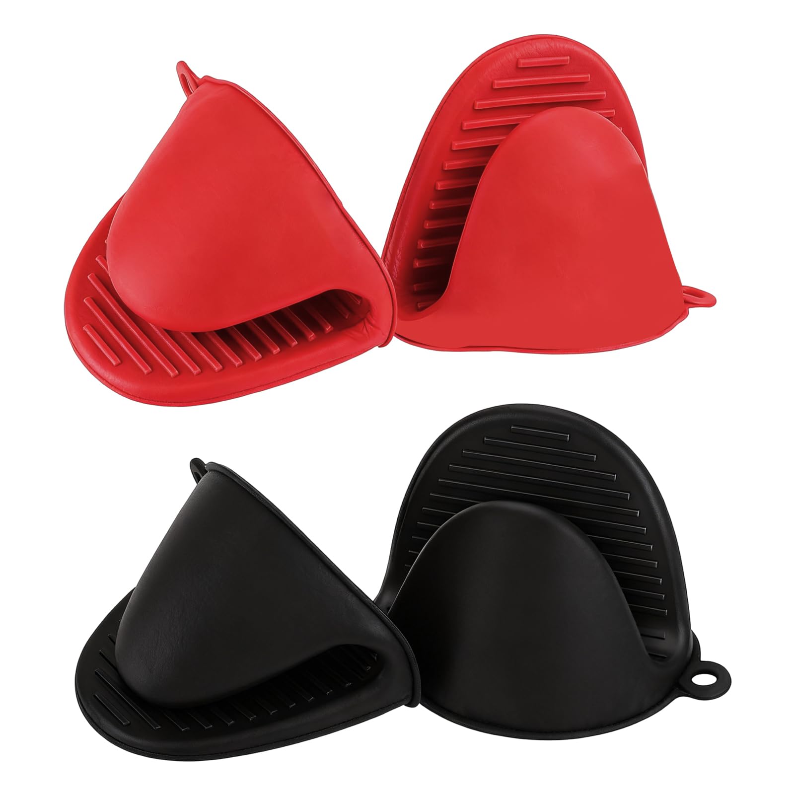 2Pairs Silicone Oven Mitts, Heat Resistant Pinch Covers Oven Glove, Thicken Pot Holder for Air Fryer, Baking, Cooking, Grilling, BBQ