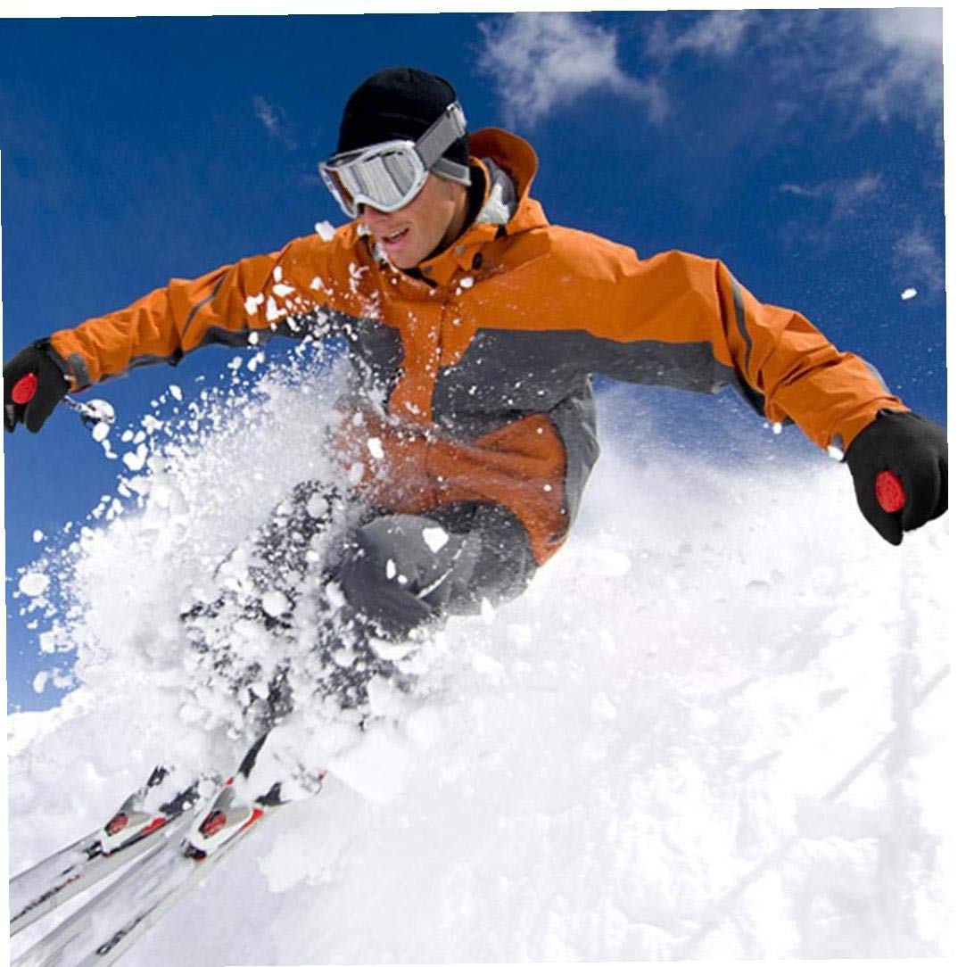 Gants antidérapants Chauds d'hiver Gants en Tricot Thermique imperméables Gants à écran Tactile pour Le Cyclisme Ski Running Sports de Plein air Escalade Noir L