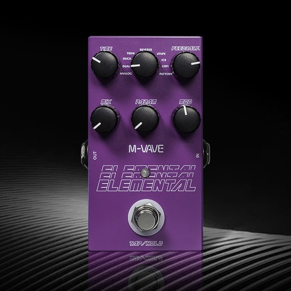 Digital Delay Pedal, Square Delay Guitar Pedal, 9 Effects Digital Analog Tape Mod Sweep, For Electric Guitar And Bass True Bypass