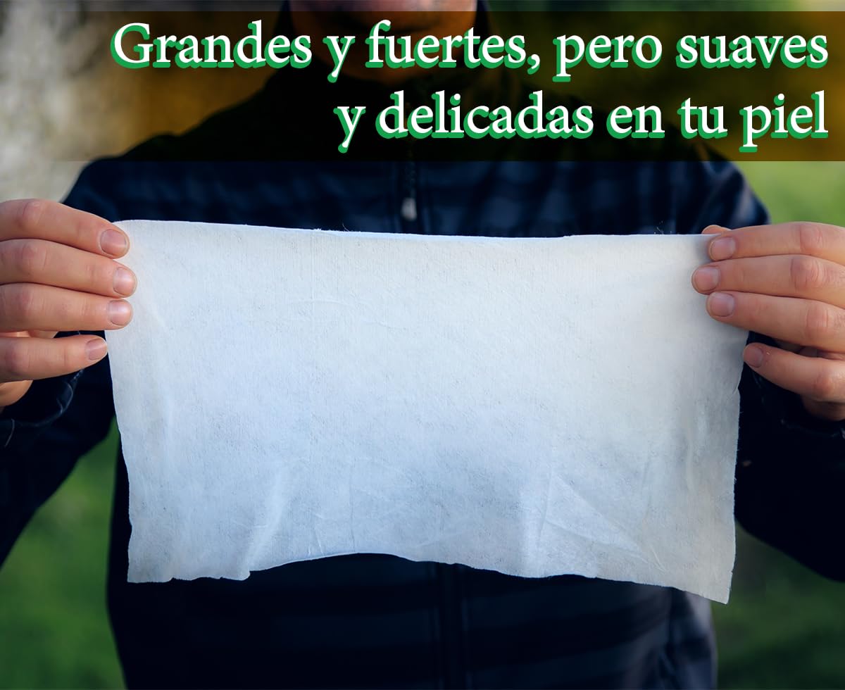 Ace Wipes Travel Buddy - Toallitas húmedas de bambú, Grandes y biodegradables, Acampar, Viajar, IR de Vacaciones, Llevar a Festivales 32 toallitas en un Paquete