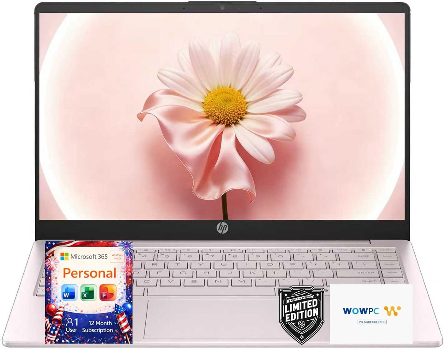 HP Ultrabook Laptop with Office 365 - Copilot AI - 1.1TB Storage - 8GB RAM - Intel Core | Thin & Portable, Anti-Glare Display, 1TB OneDrive + 128GB SSD, win11, Fast Charge and 12hrs Battery, no Mouse