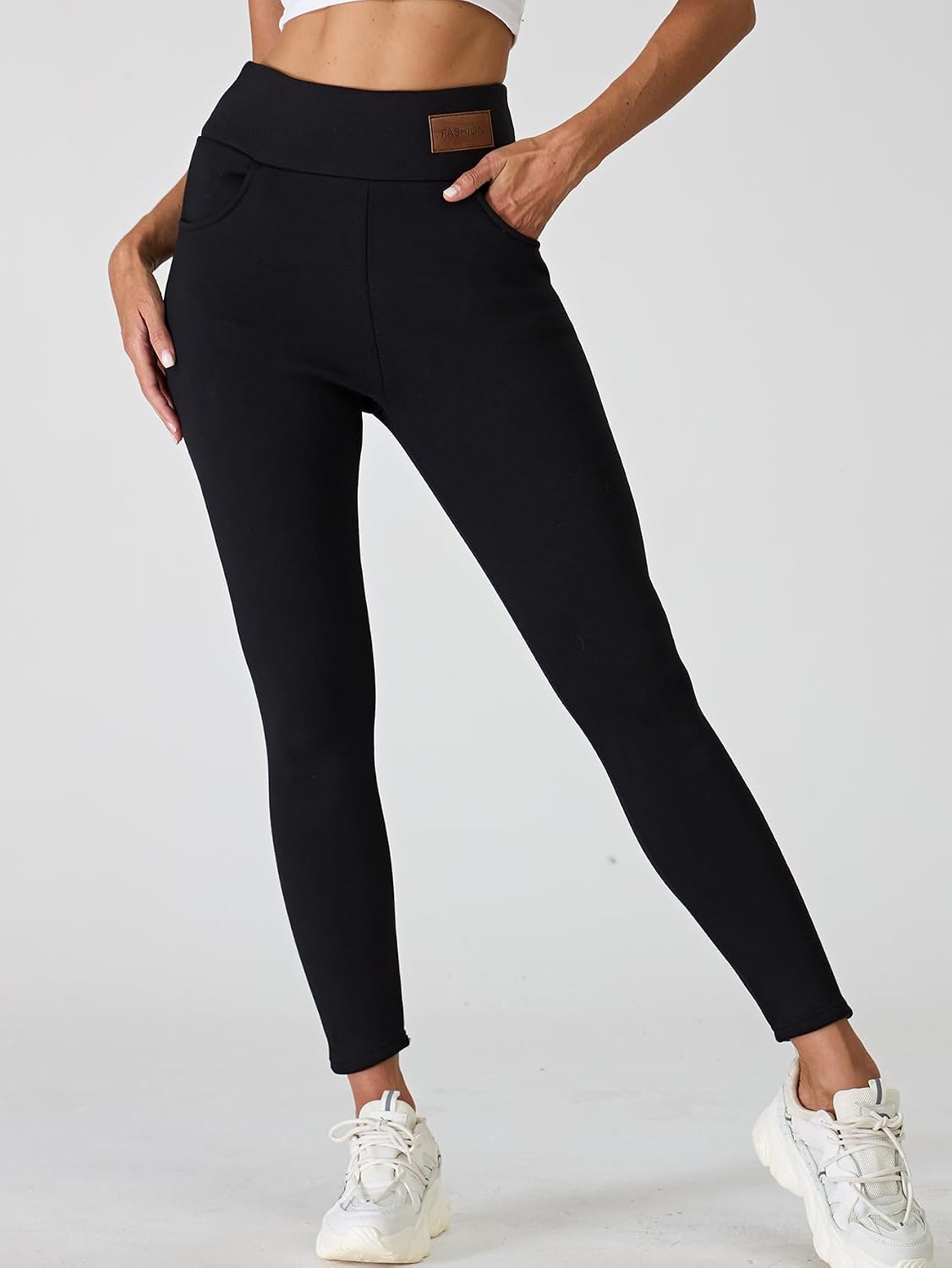 Fleece Lined Leggings Women - Thermal Thick Winter Warm Snow Pants