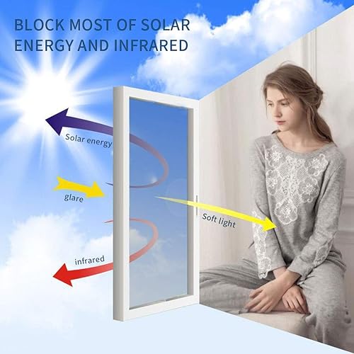 Miniatura 3 de Myuilor - Película de privacidad diurna para ventana de espejo de una vía, bloquea el sol, control de calor, película antireflectante, tintado