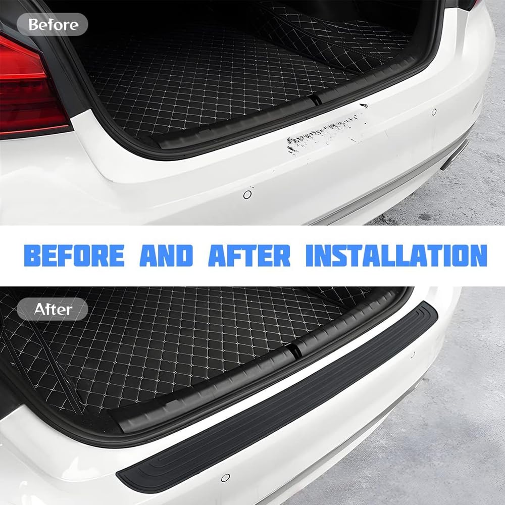 Protector de Parachoques Trasero de Goma Antiarañazos para Dacia Lodgy 1 (I) I 2012-2022, Protector Umbral de Coche Cinta Anticolisión, Accesorios