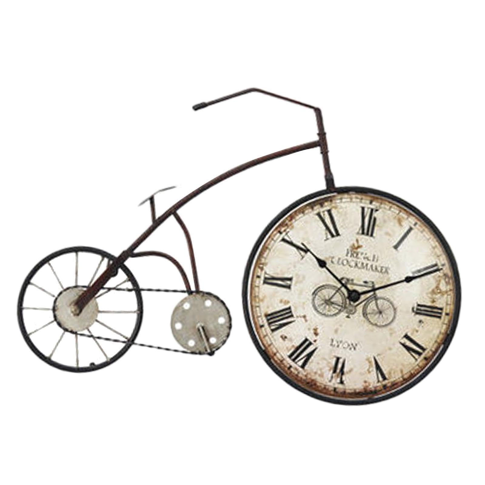 Reloj de Pared Decorativo con diseño de Bicicleta, Estilo Industrial, Apartamentos, Ideal para Mejorar el General, Metro