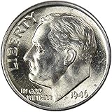 1946 D Roosevelt Dime BU Uncirculated Mint State 90% Silver 10c US Coin