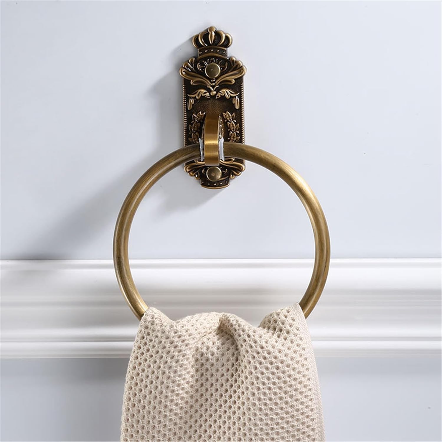 Towel Ring Antique Towel Ring Vintage Rack Bathroom Hanging Racks for Bath, Kitchen, Hotel