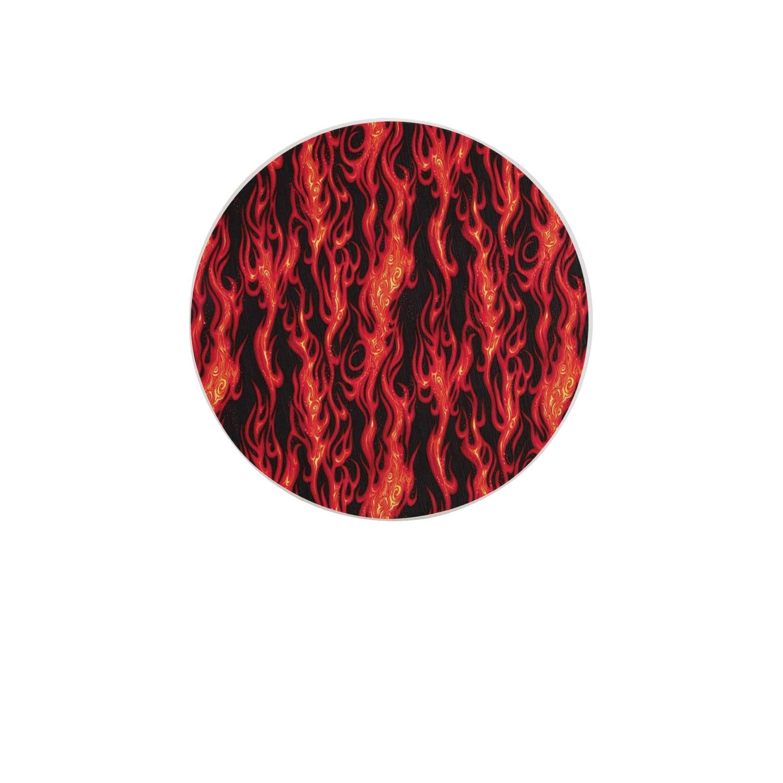 Flame Six Piece Drink Coaster for Tabletop Protection Place Mats for Home Decor