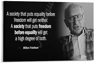 American Economist Miltons Friedman Quotes Poster (8) Canvas Painting Wall Art Poster for Bedroom Living Room Decor 36x24inch(90x60cm) Frame-style