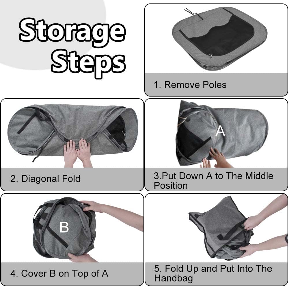 XhuangTech Foldable Pet Playpen Portable Puppy Playpen Dog Exercise Playpen Collapsible Kennel Pen Octagon Pet Tent for Puppy/Cat/Guinea Pig/Hamster/Rabbit (Medium(35.4"X 35.4"X 23.6"))