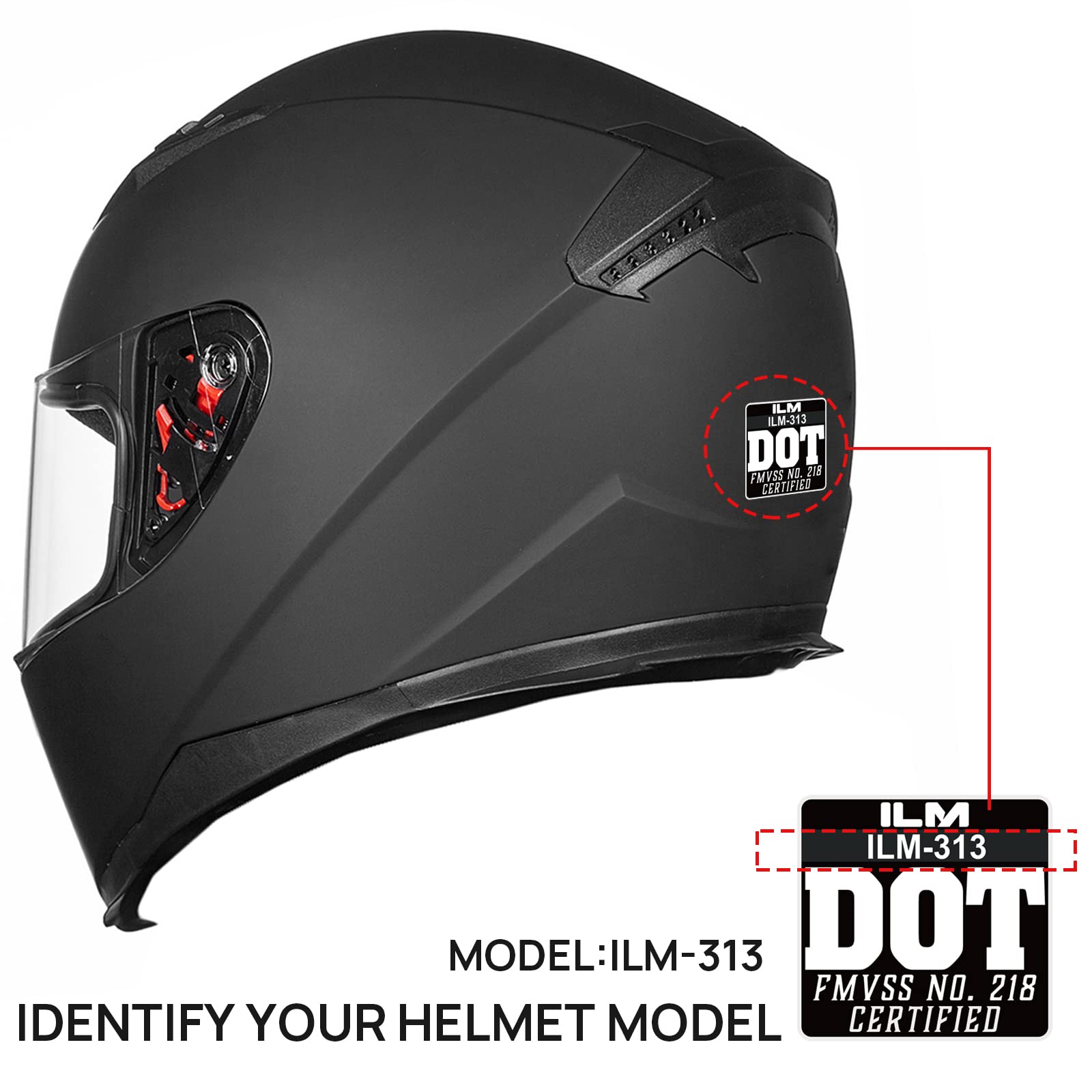 dot german carbon fiber motorcycle helmet ILM Carbon Fiber Motorcycle Modular Helmets DOT ECE Model MF529F Carbon Fiber Black / XX-Large