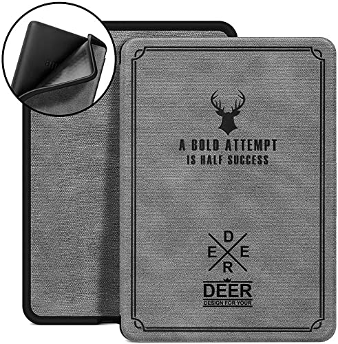 SwooK Classic Printed Magnetic (Soft Back) Flip Cover case for 6.8" Kindle Paperwhite 11 11th Generation 2021 / Kindle Paperwhite Signature Edition Soft Back Flip Cover Case (Grey) (B09Q1Y9F37) Amazon Price History, Amazon Price Tracker