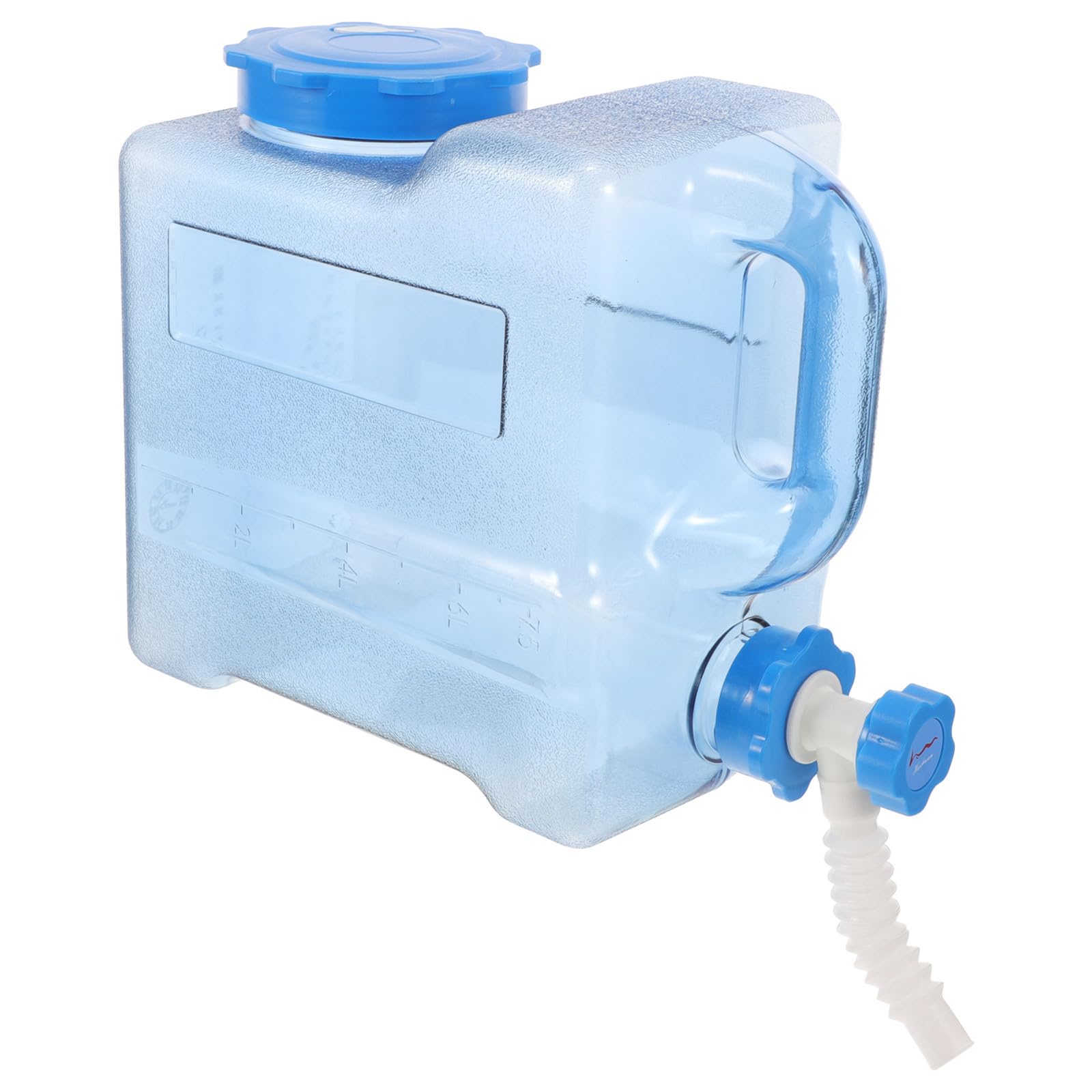 Homoyoyo Camping Wasserkanister mit Hahn 7,5 L Tragbarer Auslaufsicherer Wasserbehälter aus Transparentem Kunststoff Stabiler Griff für Outdoor Notfall Wandern