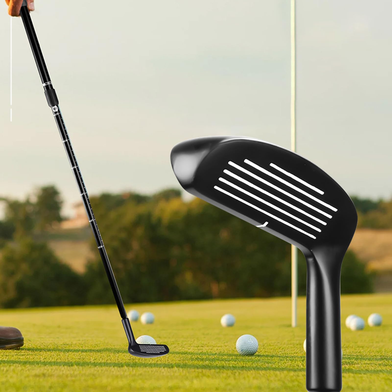 Club de Golf Wedge - Chipper de Golf avec Manche de Putter réglable | Club de Golf avec poignée antidérapante pour Une Pratique Stable, Putter en Alliage de Zinc pour droitiers et gauchers