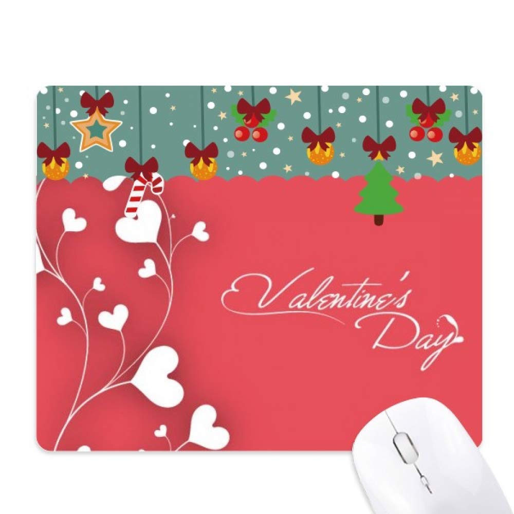 Tapis de souris Saint-Valentin caoutchouc rose tapis bureau ordinateur coeurs