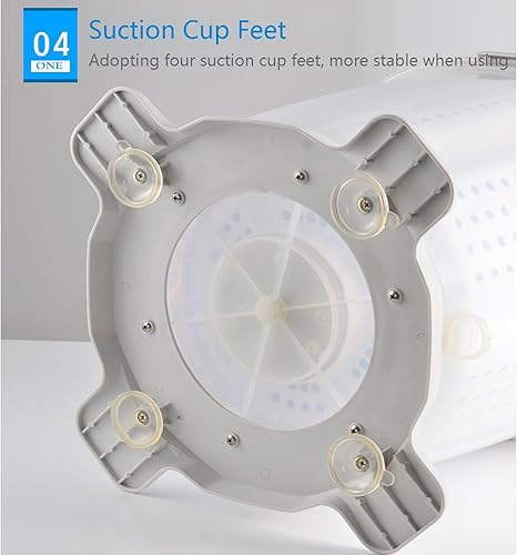 Miniatura 5 de Lavadora manual no eléctrica, lavadora portátil, deshidratador, manivela, escurridor de ropa, secadora compacta para ropa, adecuada para dormitorio,