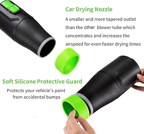 Vista 3 de Boquilla de secado de coche compatible con soplador de hojas EGO - 1 paquete Verde