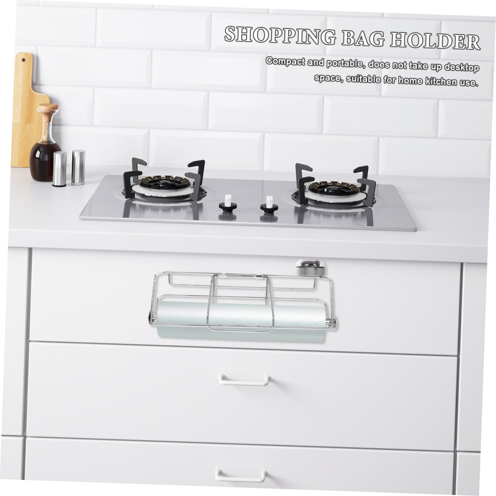 Ciieeo Soporte Para Dispensador De Bolsas Almacenamiento De Compras Colgante Acero Inoxidable
