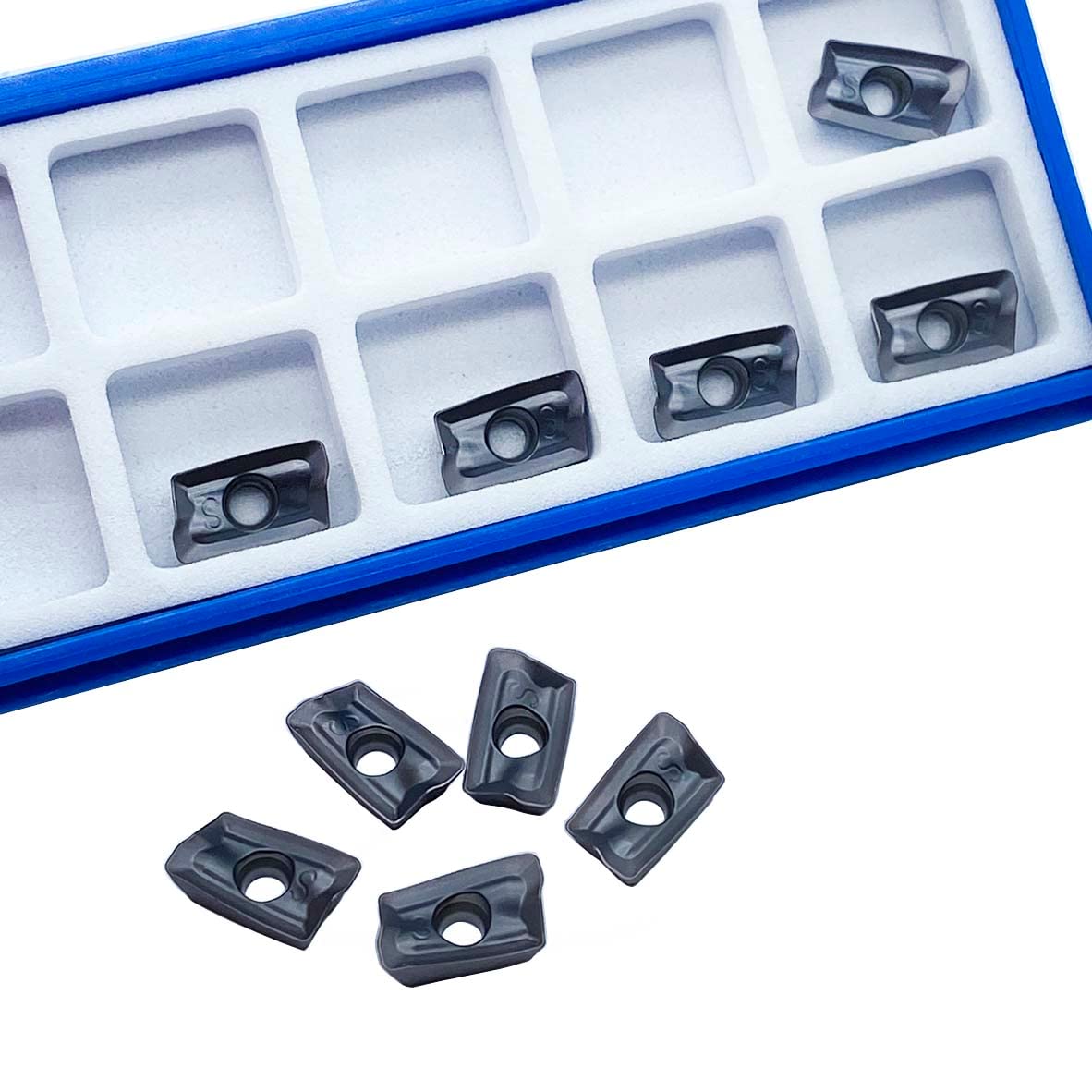 GBJ 10pcs BDMT11T308ER- JT ZM1125 Finishing milling Inserts for Hard Steel High Speed Carbide Inserts for Small-bore 90° Milling Holder