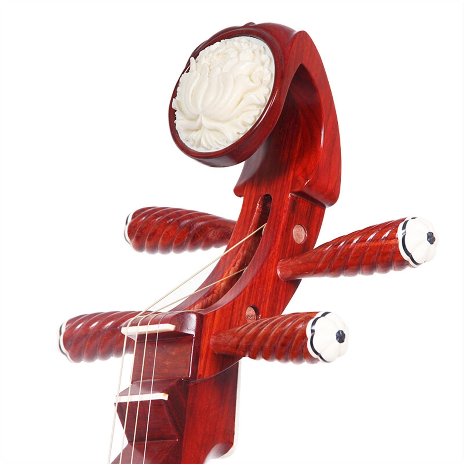TSTS Hartholz Chinesische Pipa Erwachsener Spielende Grade-Test Mit Klaviereintrag Pipa Musikinstrument Rot Mahagoni-Material-Muschel Schnitzen Pipa