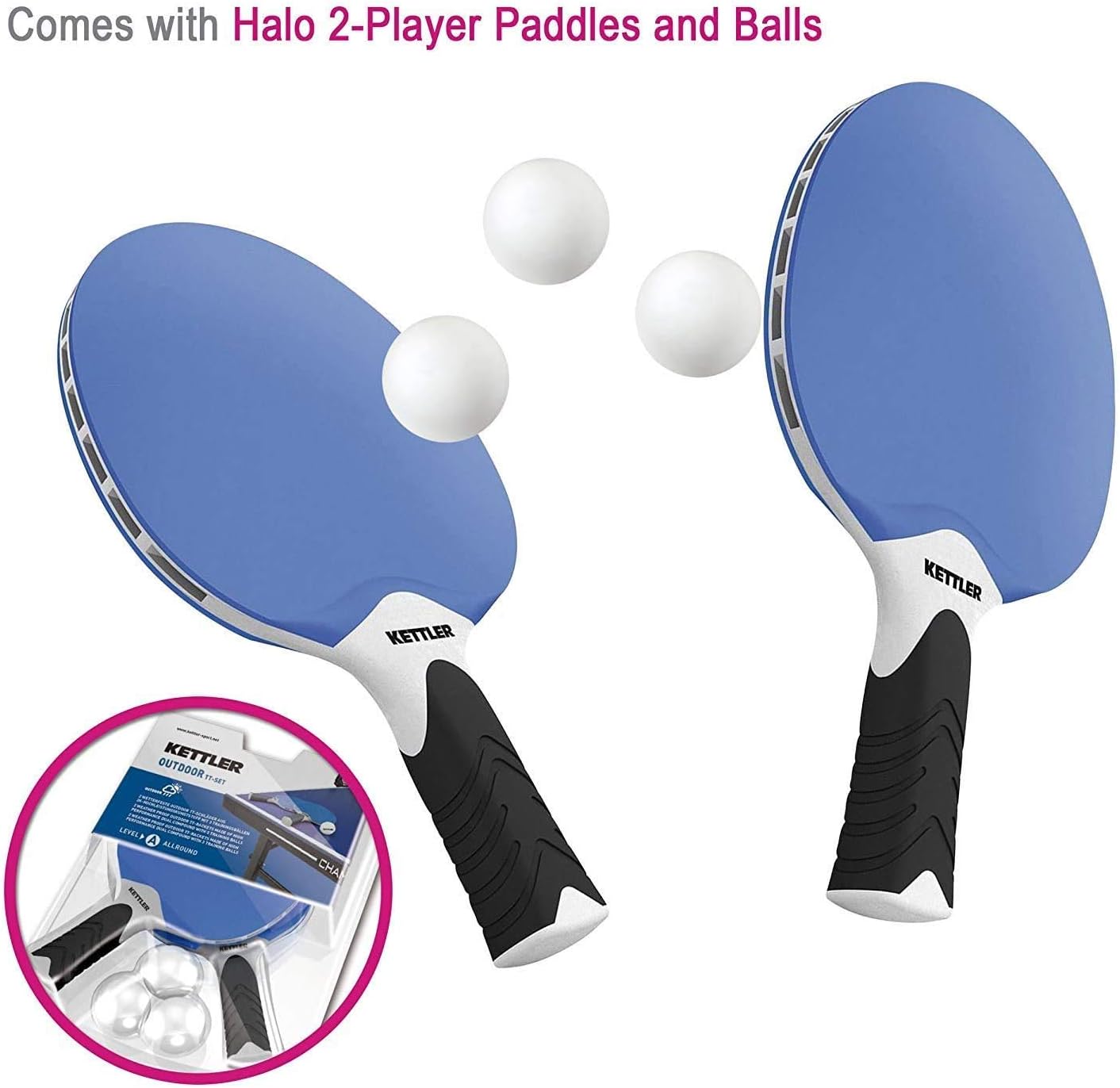 Best Deal 🛒 Kettler Outdoor 10 Table Tennis Table with Accessories (Blue)