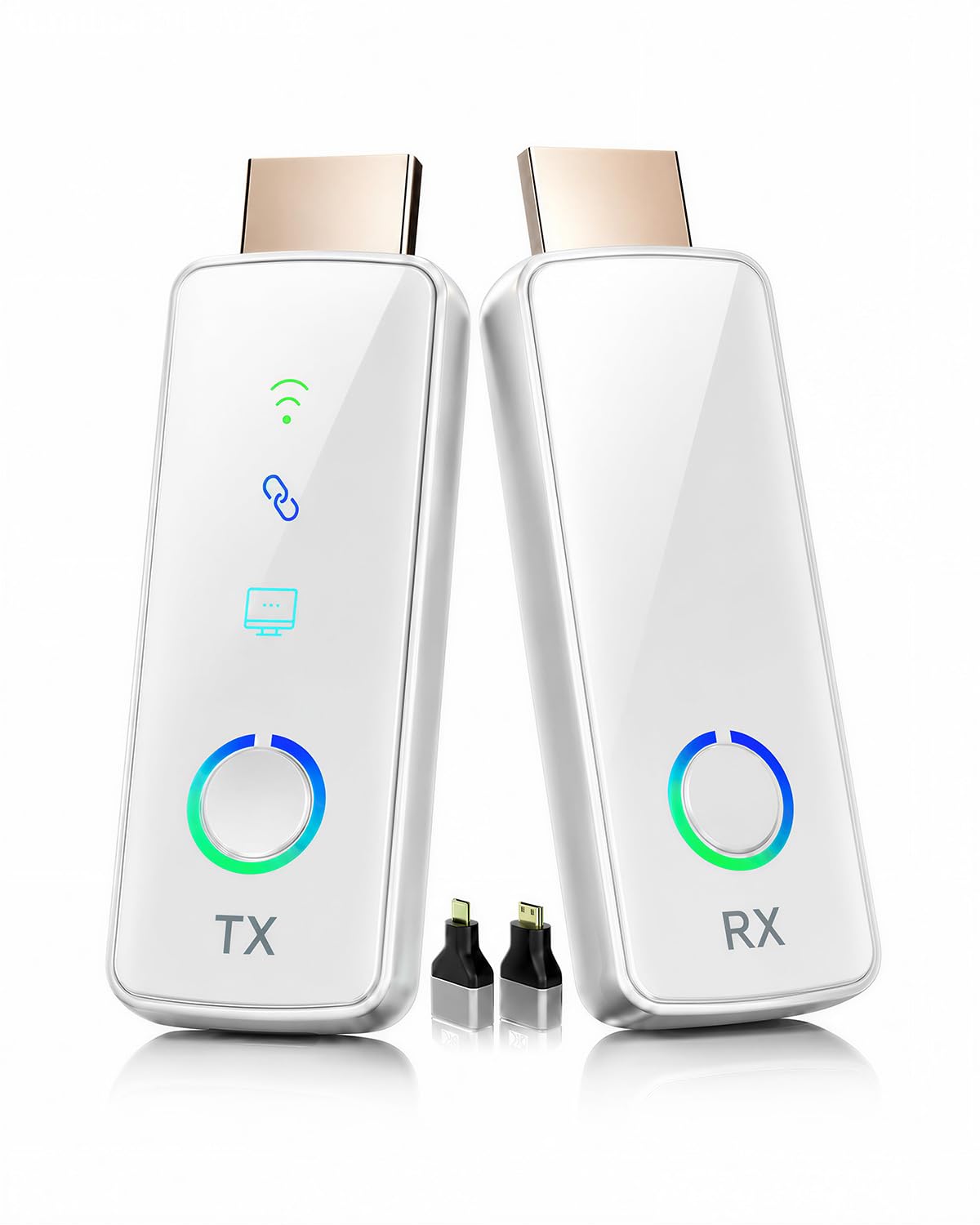 PWAYTEK Trasmettitore e Ricevitore HDMI Senza Fili 50 m (164 FT), Decodifica 4K 1080P@60Hz Ultra HD, Display LED, Plug & Play, 5G + 2,4 GHz per PC, Proiettore, TV Box e Monitor