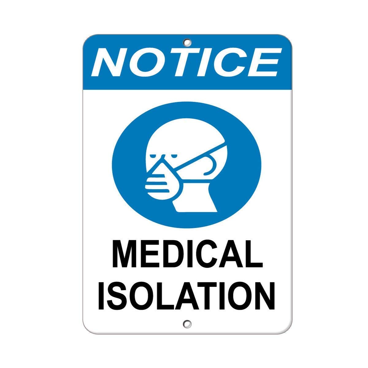FlyssNotice Medical Isolation Hazard Sign Notice Signs Aluminum Metal Sign