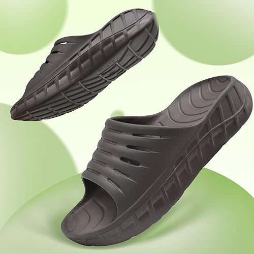 Miniatura 8 de GPOS Sandalias de recuperación deportiva para hombre, para fascitis plantar, gruesas, acolchadas, ligeras, cómodas, ortopédicas