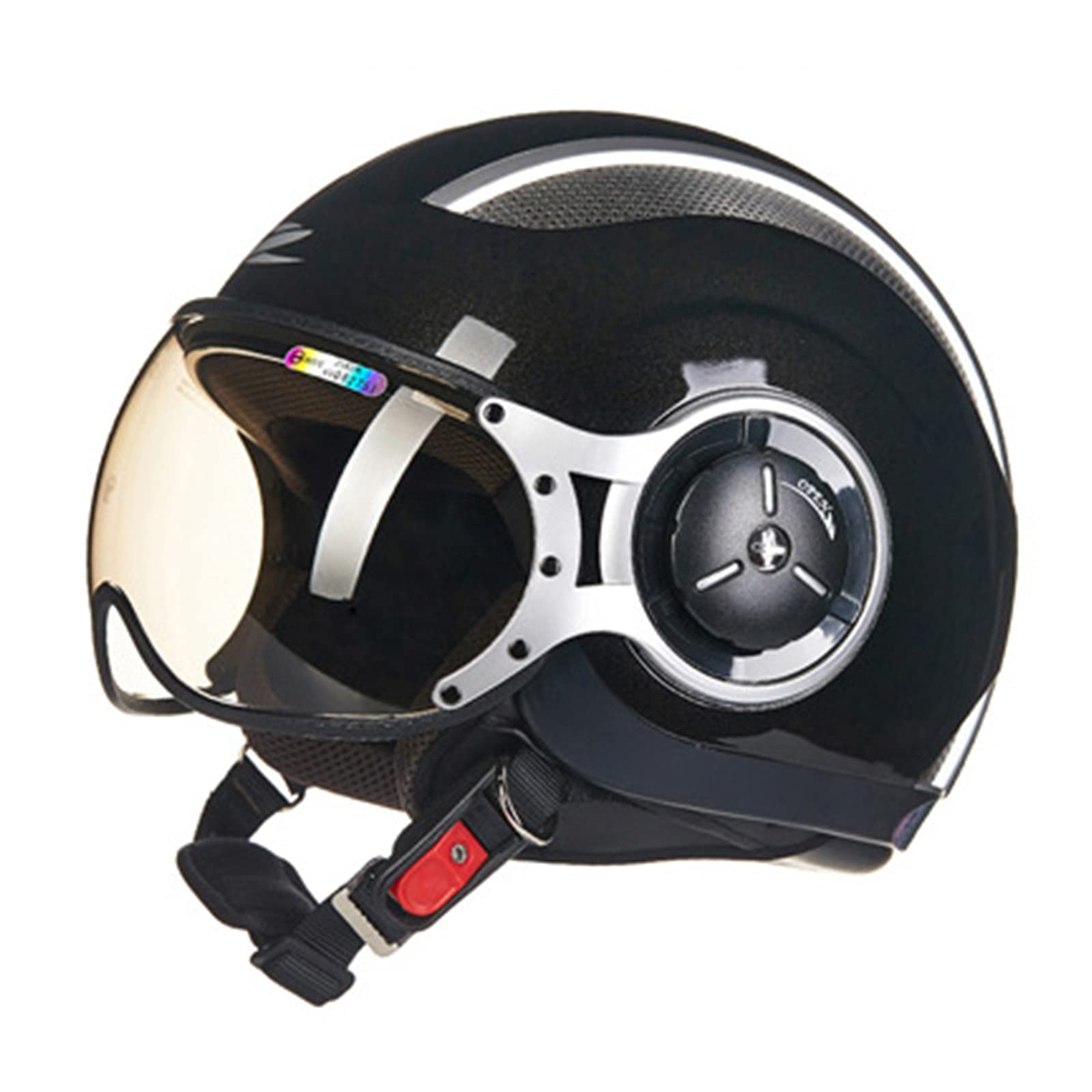 Casco Scooter Vintage Anni '60 - Casco Jet 3/4 in Pelle Vera con