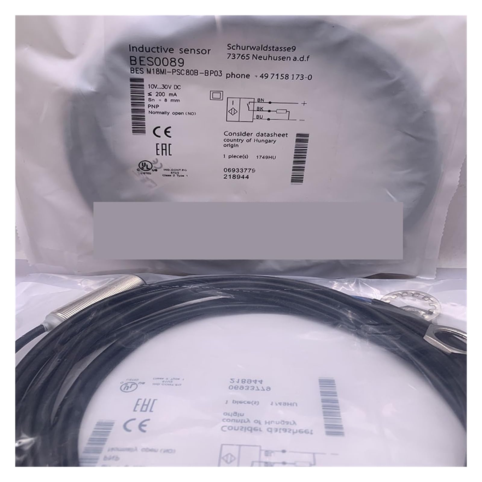 NACODLUL 1pcs M18MI-PSC80B-BP05 M12MI-NOC40B-BV02 M12MI-NOC20B-BV02 M12MI-NOC40B-BP03 sensor(BESM12MI-NOC40B-BV02)