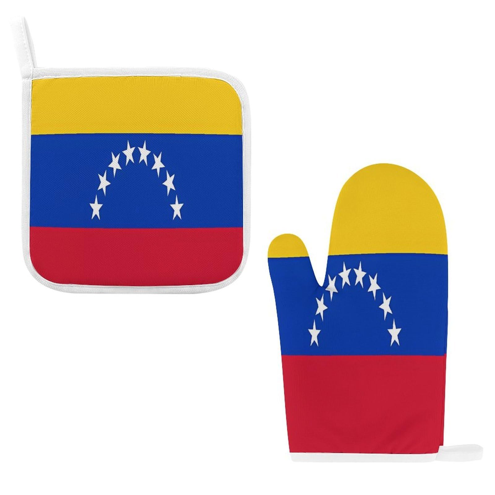 Fodpand Style Flag Of Venezuela Oven Mitts And Pot Holders Sets