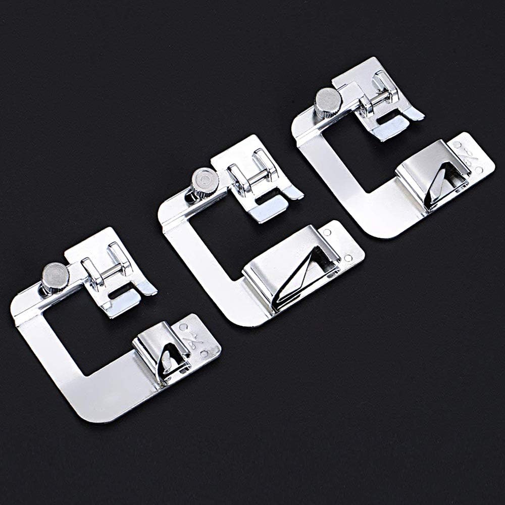 HIASDFLS 3 PCS Piedino Per Macchina Da Cucire 1/2 "3/4" 1 "Piedino Per Orlo Arrotolato Piedino Per Macchina Da Cucire In Sbieco Per Brother Singer Janome Toyota 12 HIASDFLS 3 PCS Piedino Per Macchina Da Cucire 1/2 "3/4" 1 "Piedino Per Orlo Arrotolato Piedino Per Macchina Da Cucire In Sbieco Per Brother Singer Janome Toyota -Assistenza Domiciliare