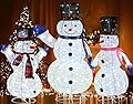 Outdoor Christmas Decorations Snowman LED Light Kit 2ft+3ft+5ft Lighted up Snow Man for Outdoor Indoor Xmas Home Office Company Party Wedding Garden Yard Decoration