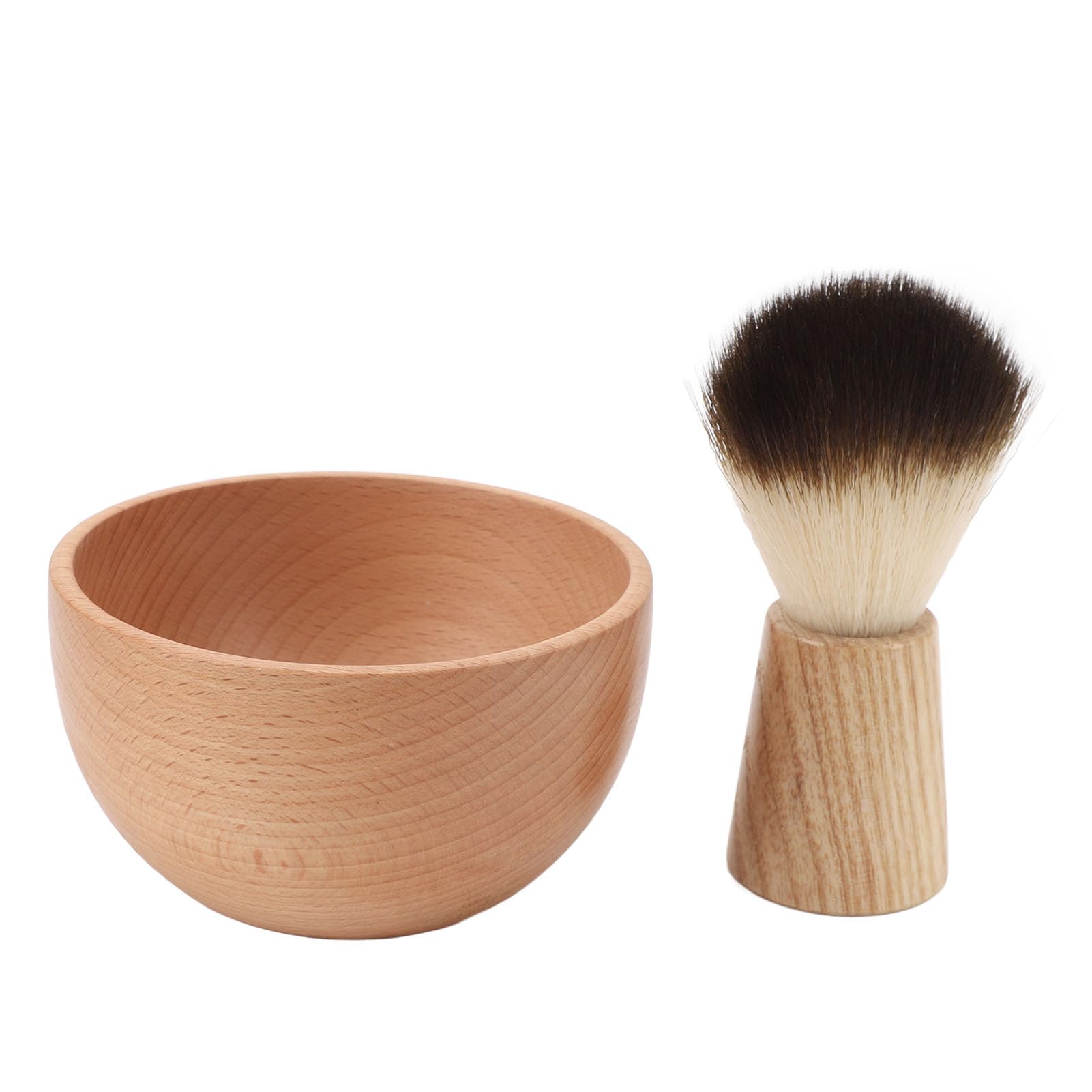 Juego de Brochas de Afeitar, Brochas de Afeitar para Hombres, Cerdas Suaves, Brocha de Crema de Afeitar Portátil y Ligera para Afeitado Apurado, Kit de Afeitado, Brocha de