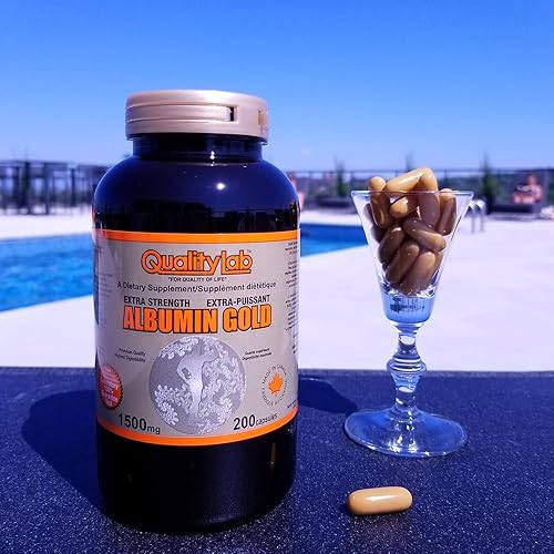Miniatura 4 de Albumin Gold 1500 mg 200 Cápsulas (Hecho en Canadá)