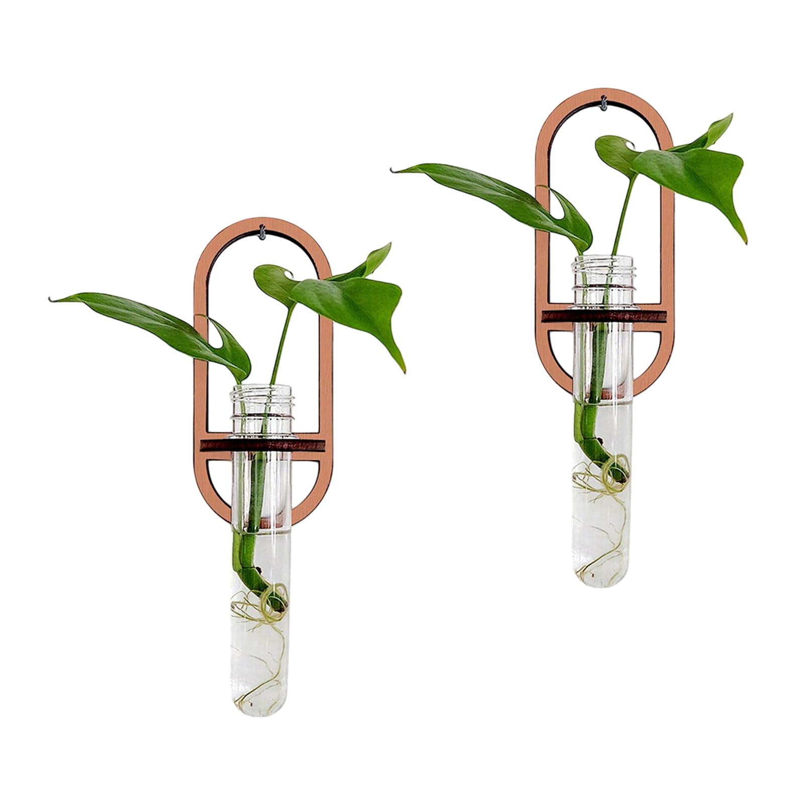 JSGHGDF Wood Wall Planter for Plant Hanging Propagation Station Wall Mounted Vase for Flowers Rustics Home Decors Wood Planter for Indoor Plant