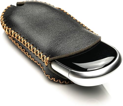 Miniatura 5 de Vitodeco Funda de cuero genuino para llavero inteligente compatible con Mercedes-Benz Clase C, Clase S, GLC, EQB SUV, EQS Sedan, EQS SUV, EQE Sedan,