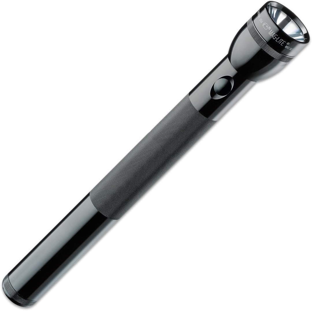 MagLite - S4D015 Heavy-Duty Incandescent 4-Cell D Flashlight in Display Box, Black