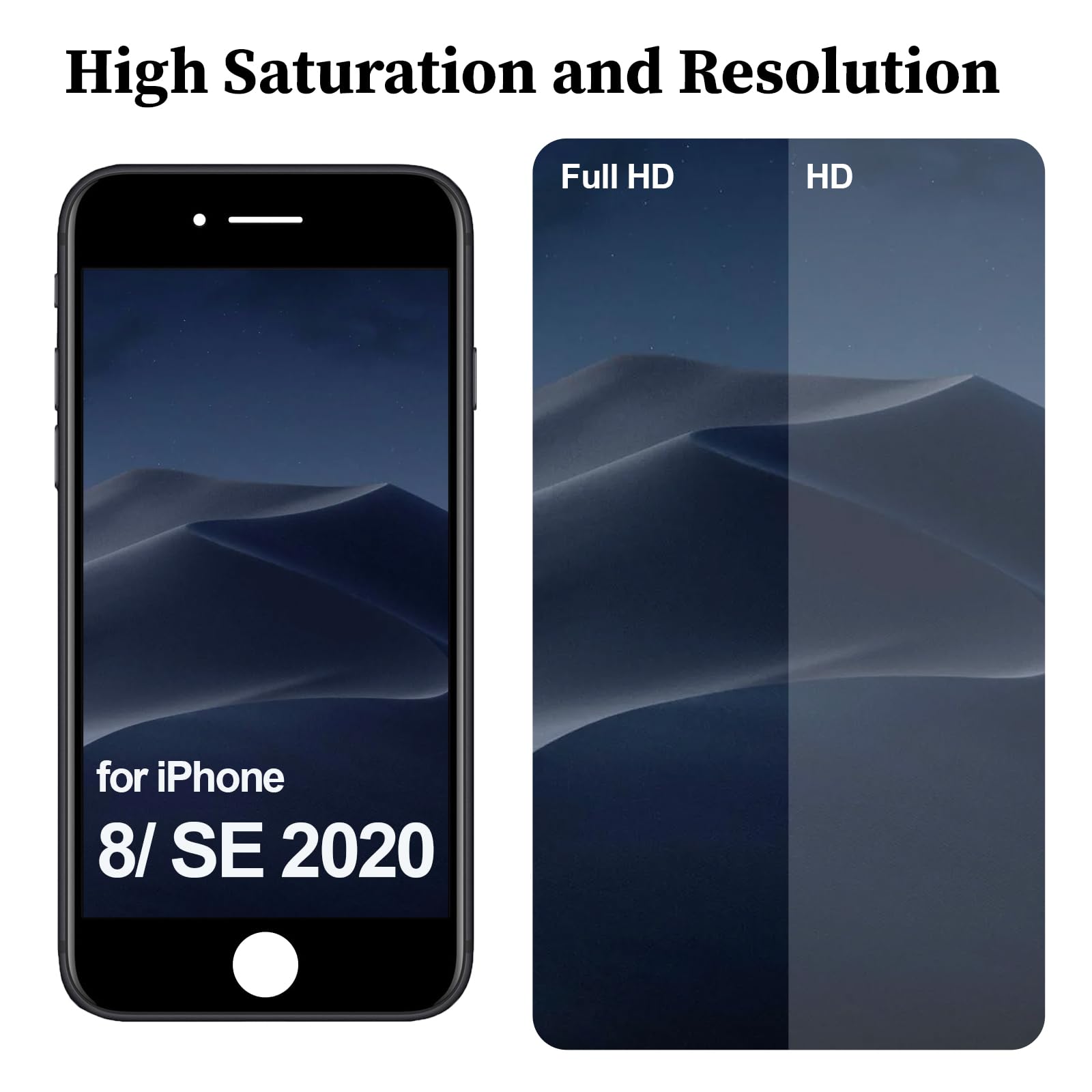 Para iPhone 8/SE 2020 2ª geração de substituição de tela preta de