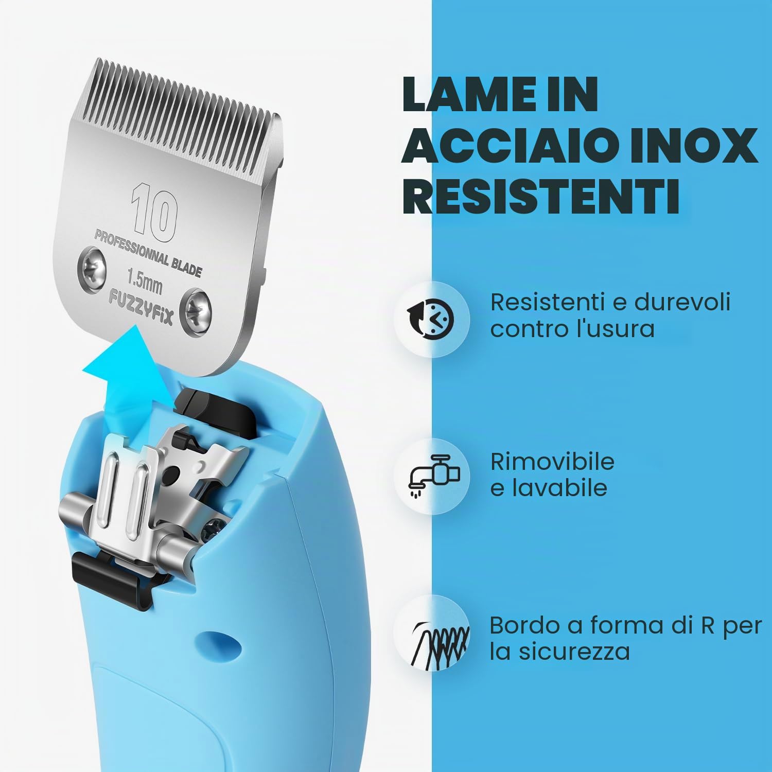 Tosatrice per Cani Professionale,Tosatrice a 2 Velocità Design Ergonomico per Cani e Gatti, Tosatrice per Peli di Animali Spessi, Lunghi e Ricci