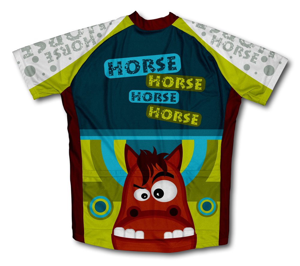 Trusty Steed Short Sleeve Cycling Jersey for Youth - Size S Green