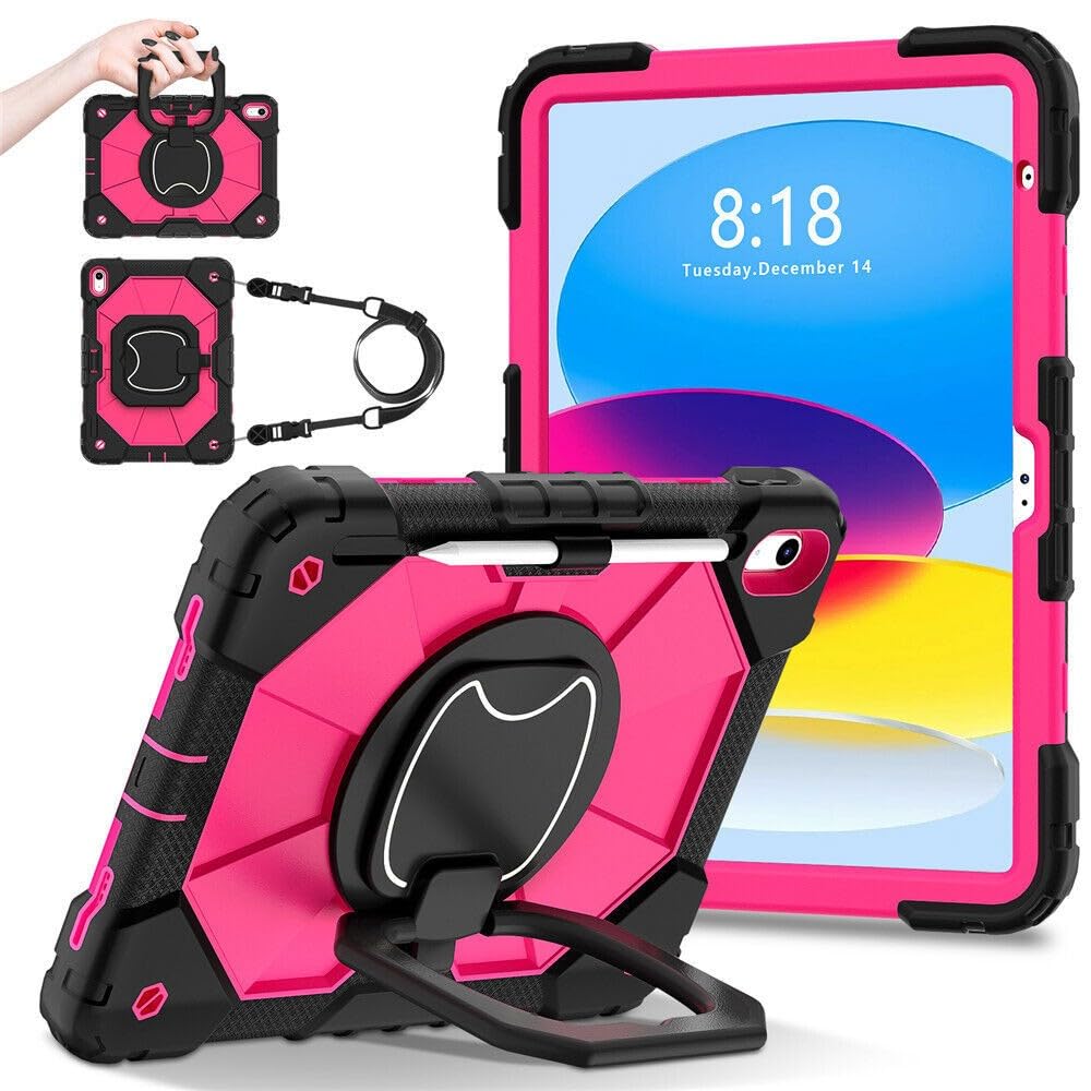Housse iPad Air 11 M2 2024 avec sangle silicone rigide antichoc