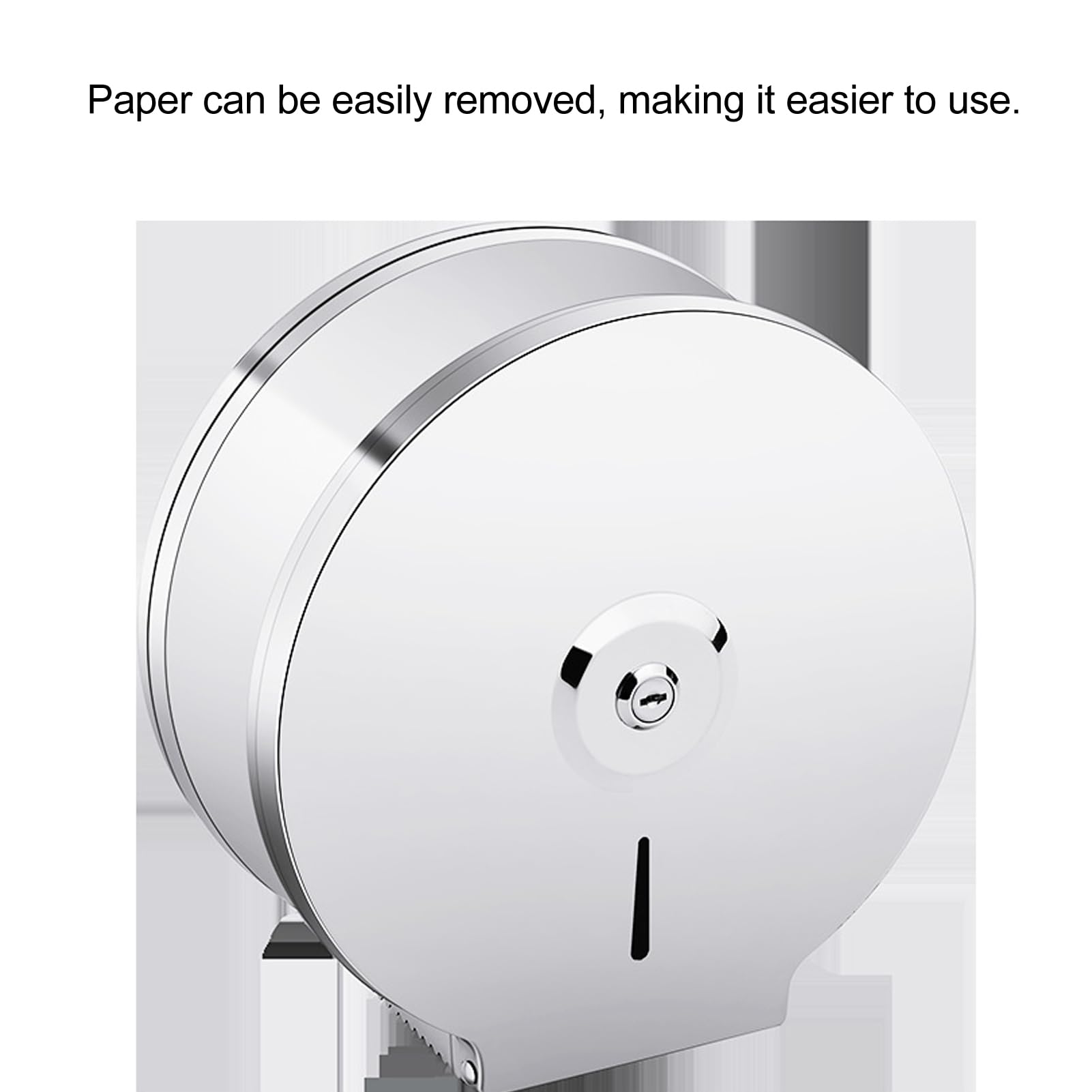 Porte-Rouleau de Papier Toilette Commercial avec 2 Clés, Distributeur de Papier Toilette Mural de Grande capacité pour Toilettes et Salle de Bains