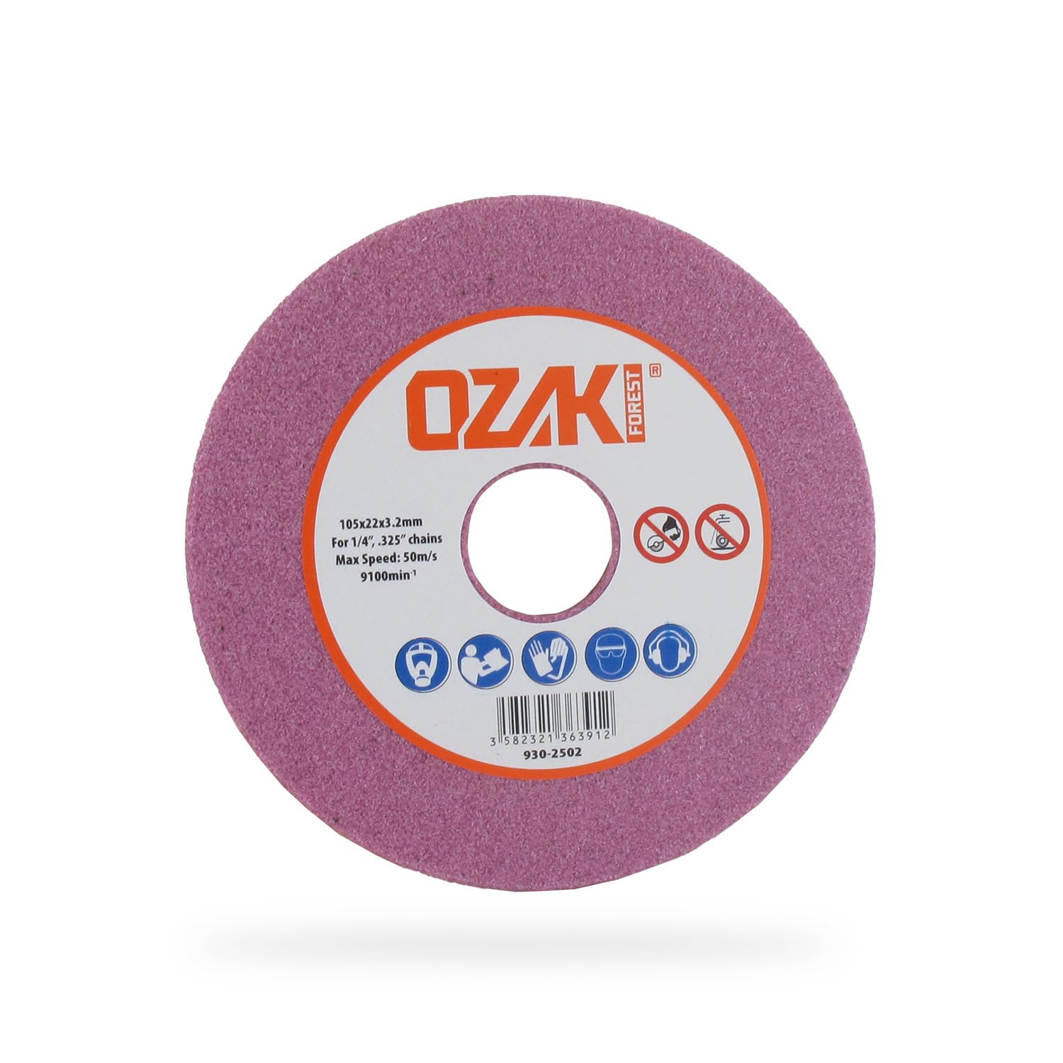 OZAKI - Mola Affilatura Di Ricambio - Ø ext. 100 mm, foro 22 mm, spessore 3,2 mm, per catene da 1/4", 0,325", per macchine Easy Grinder, Midi Jolly, Nick The Grinder & 9307812