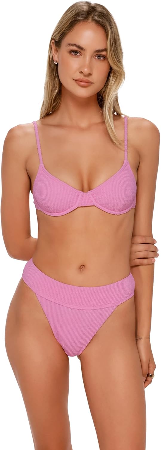 Swim Systems Jolene Underwire Women's Swimsuit Bikini Top (Scrunch Rib Textured) - Image 3